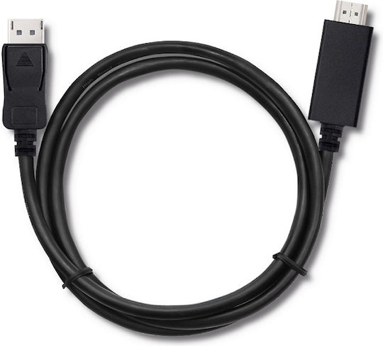 Qoltec Kabel DisplayPort-Stecker - HDMI-Stecker 2m Schwarz (50436)