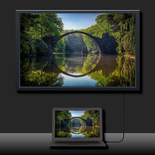 Qoltec Cablu DisplayPort - HDMI de sex masculin 1m Negru (50435)