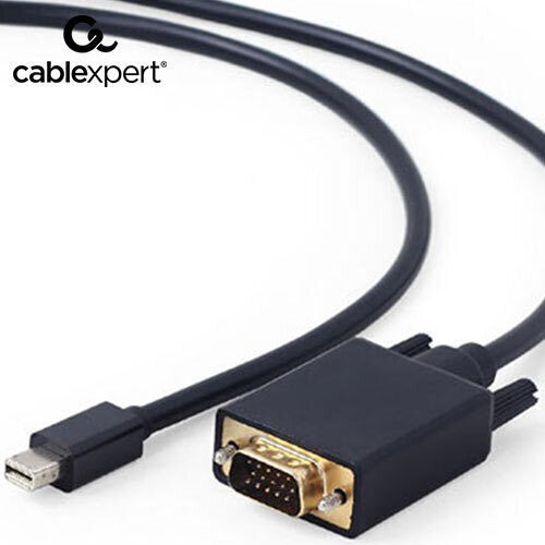 Cablexpert Kabel Mini-DisplayPort-Stecker - VGA-Stecker 1.8m Schwarz (CC-mDPM-VGAM-6)