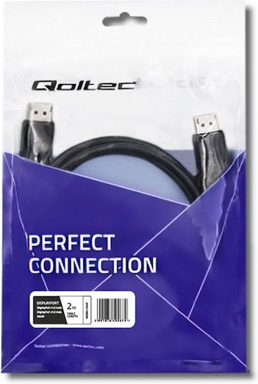 Qoltec Cable DisplayPort male - DisplayPort male 2m Black (50467)