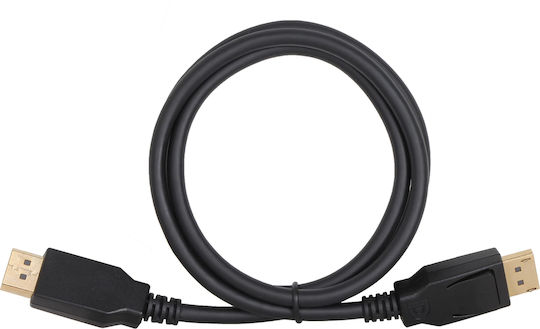 VCOM Cable DisplayPort male - DisplayPort male 1.5m Μαύρο