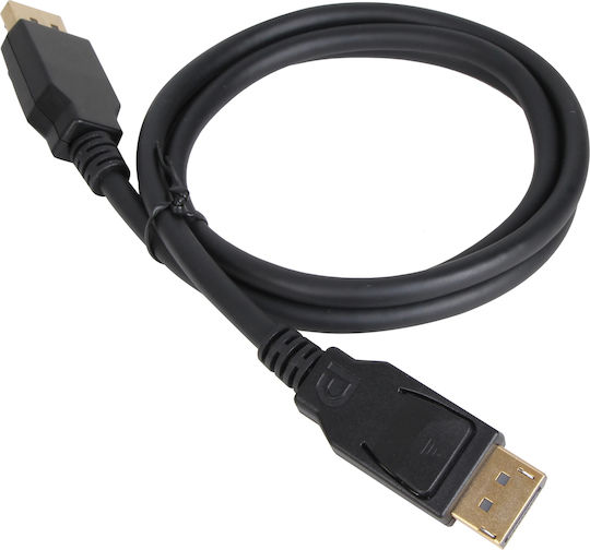 VCOM Cable DisplayPort male - DisplayPort male 1.5m Μαύρο
