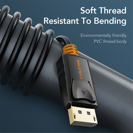 Cabletime Cable DisplayPort male - HDMI male 1m Black ()