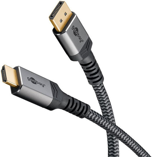 Goobay Кабел DisplayPort мъжки - HDMI мъжки 5м Сив (65271)