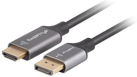 Adaptor cablu Lanberg DisplayPort M la HDMI M 1.8m 4K Negru-Argintiu