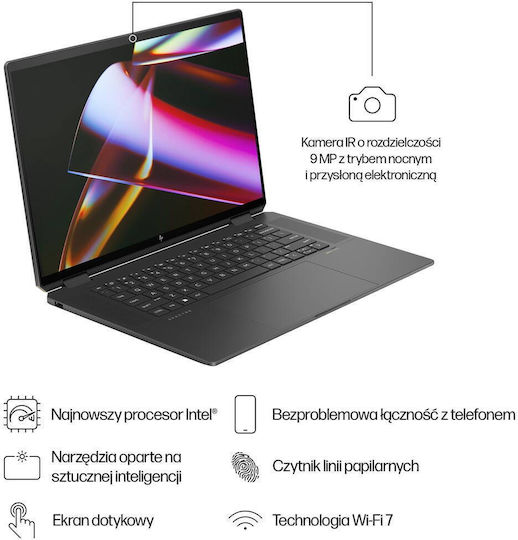 HP Spectre X360 16-aa0233nw 16" OLED Touchscreen (Ultra 7-155H/16GB/1TB SSD/GeForce RTX 4060/W11 Pro) (US Keyboard)