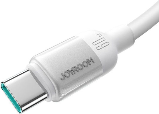 Joyroom Серия кабел USB-C мъжки - USB-C 60W Бял 1.2m S-A62 Lively