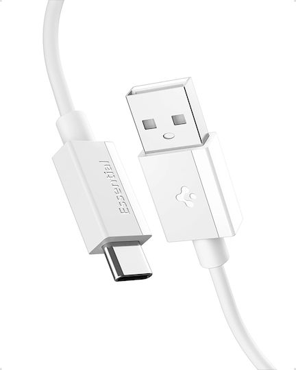 Spigen USB 2.0 Cable USB-C male - USB-A 60W Λευκό 1.5m ACA10413