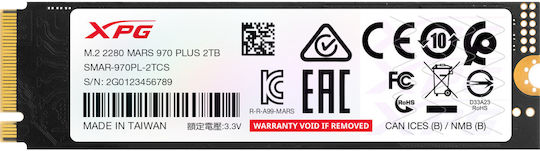 Adata Mars 970 Plus SSD 2TB τύπου M.2 με σύνδεση PCI Express 5.0