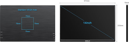 Zeuslap Z14 Lite Pro IPS Portable Monitor 14" FHD 1920x1200