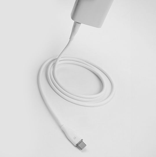 Forever USB 2.0 Cable USB-C male - USB-A 66W White 1m