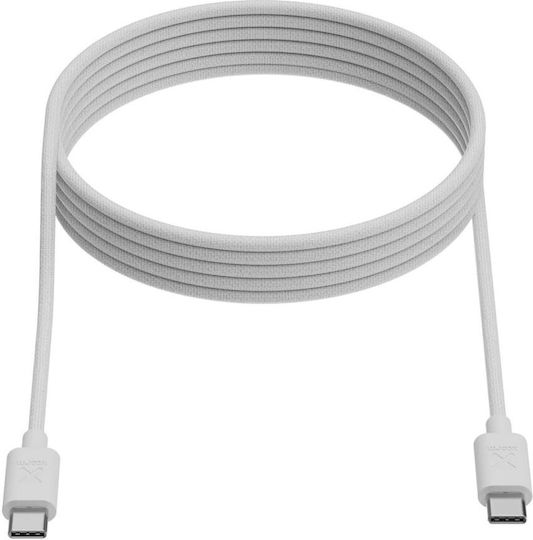 Xtorm USB 2.0 Cable USB-C male - USB-C 100W PD Λευκό 1m CXG2070