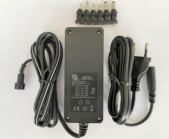 Minwa Universal Power Adapter Adjustable Voltage 24V 4A Power 96W With Plug Set (MW MD40-PCDU)