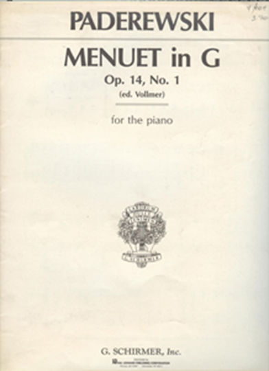 Padarewski Menuet în Sol Op.14 Nr. 1