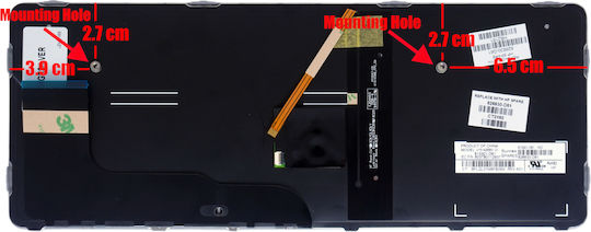 Πληκτρολόγιο Ελληνικό Greek Keyboard Laptop Hp Elitebook 820 G3 G4 725 G3 G4 Backlit Point Greek 826630-001 Κωδ.40604grsilver