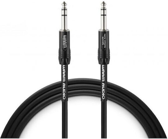 Warm Audio Pro TRS Кабел 6,3 мм мъжки - 6,3 мм мъжки 6.1м Черен