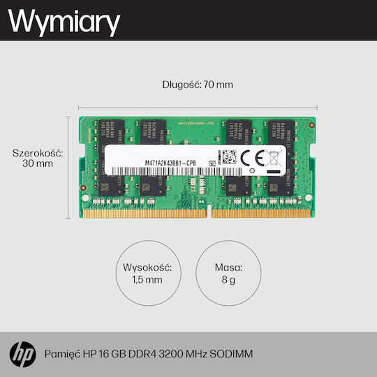 HP 16GB DDR4 RAM cu Viteză 3200 pentru Laptop