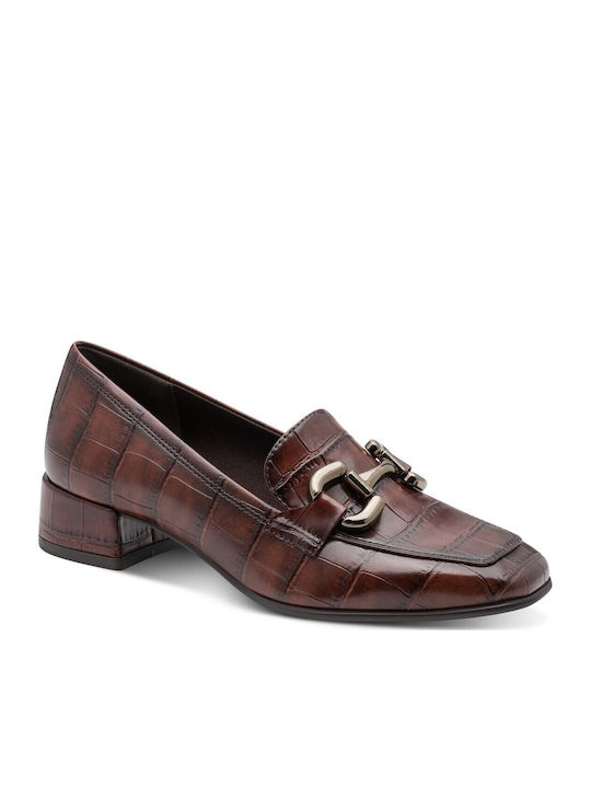 Pantofi Cu Toc Ascuțiți Cu Toc Jos Muscat Croco