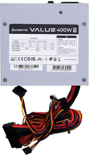 Chieftec Value Series 400W Γκρι Τροφοδοτικό Υπολογιστή Full Wired