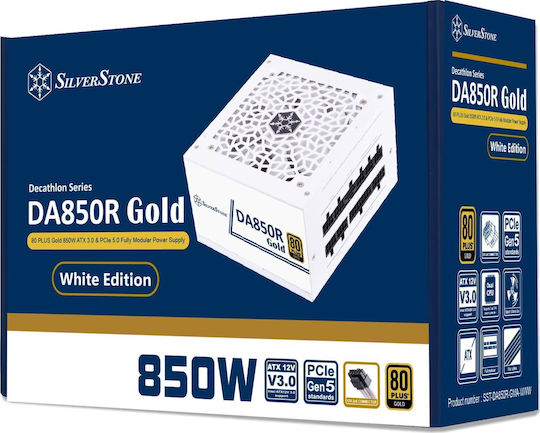 Silverstone DA850R 850W White Computer Power Supply Full Modular 80 Plus Gold