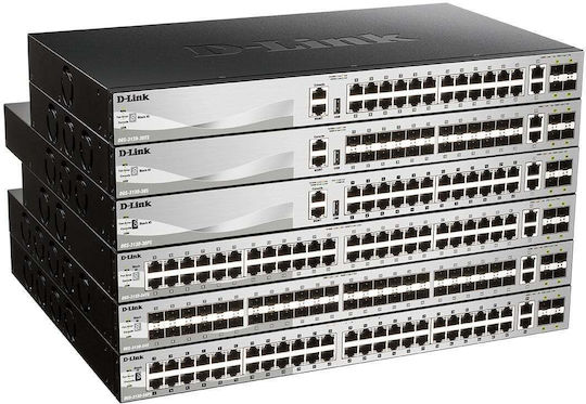 D-Link DGS-3130-30S/E Managed L3 Switch with 2 Gigabit (10Gbps) Ethernet Ports and 24 SFP Ports