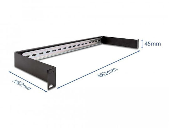 Delock 66883 Cable Organizer Rack Cable Rail Black 1 Pc S