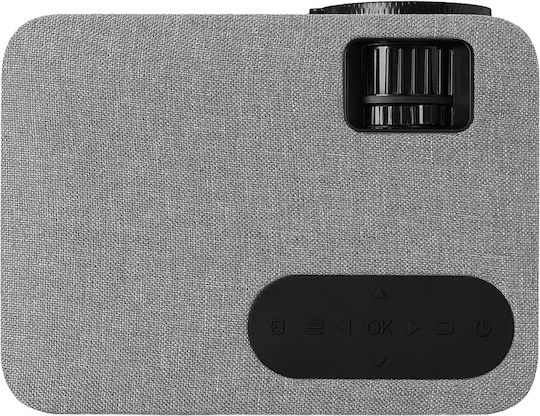 Lenco LPJ-700BKGY Mini Projector LCD HD LED Lamp with Built-in Speakers Black