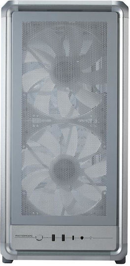 CoolerMaster MasterFrame 500 Mesh Gaming Midi Tower Κουτί Υπολογιστή με ARGB Φωτισμό Ασημί