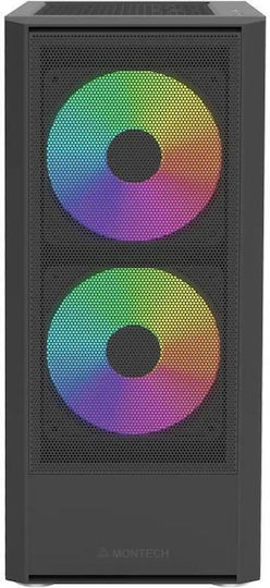Montech X2 Plus Gaming Midi Tower Computer Case with ARGB Lighting Black