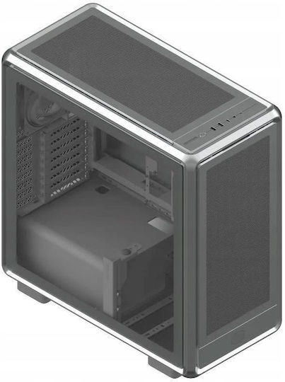 CoolerMaster Masterframe 600 Mesh Gaming Midi Tower Computer Case with Side Window Silver