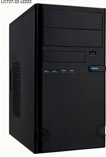Linkworld Mini-Turm Computergehäuse Schwarz 450W
