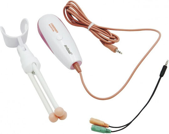 Andowl SF-500 Condenser Microphone 3.5mm Tabletop for Vocals in Rose Gold Color