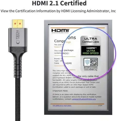 Tech-Protect Ultraboost HDMI 2.1 Ultra High Speed 48Gbps 4K 120Hz HDR VRR Cable HDMI male - HDMI male 3m Black