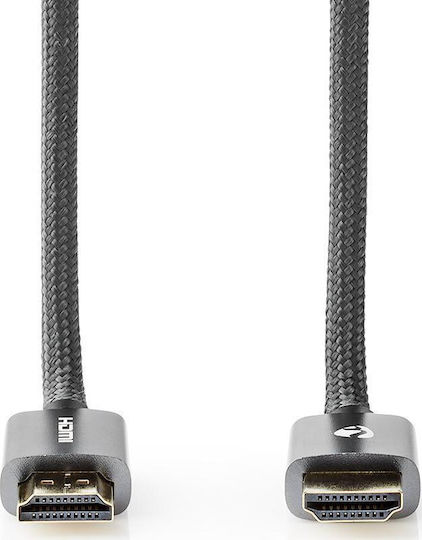 Nedis Profigold High Speed HDMI 2.0 Cable Ethernet 4K@60Hz Gold-Plated HDMI-HDMI Connectors Cotton Gray Box 1 Meter