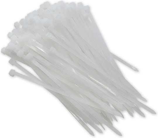 Qoltec Cable Ties 4.8*160mm 100 Pcs Nylon66 Uv White