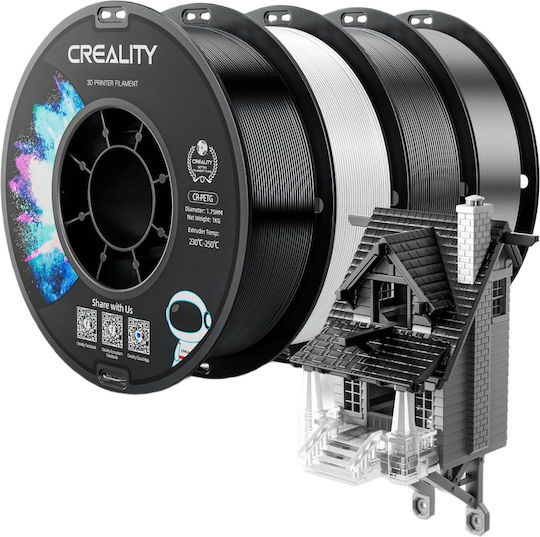 Creality3D PETG 3D Drucker Filament 3.0mm Schwarzes 4kg 4 Stück (Spule)