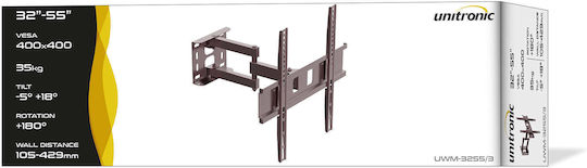 Unitronic 407219 Βάση Τηλεόρασης Τοίχου έως 32" και 35kg