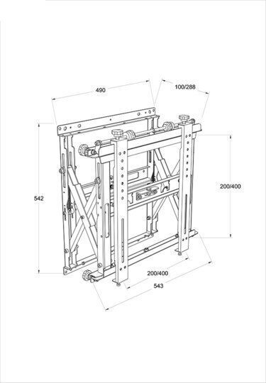 Multibrackets M Public Video Wall Mount Push HD Стойка за телевизор Стенен с рамо до 75" и 50кг