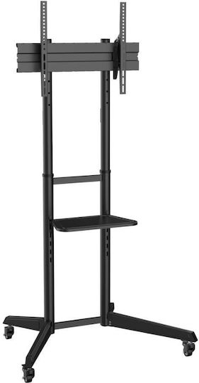 Superior Supstv022 Мобилна Телевизионна Стойка Регулируема 37"-70" 92см-177см 50кг Черна