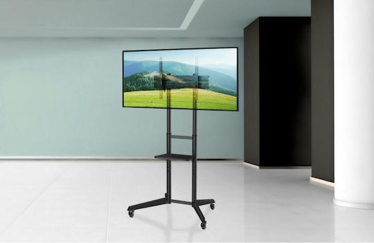 Superior Supstv022 Мобилна Телевизионна Стойка Регулируема 37"-70" 92см-177см 50кг Черна