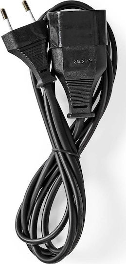 Nedis Power Cable Adapters Euro Plug Euro Socket Straight-straight Two-wire Black Bulk 5m