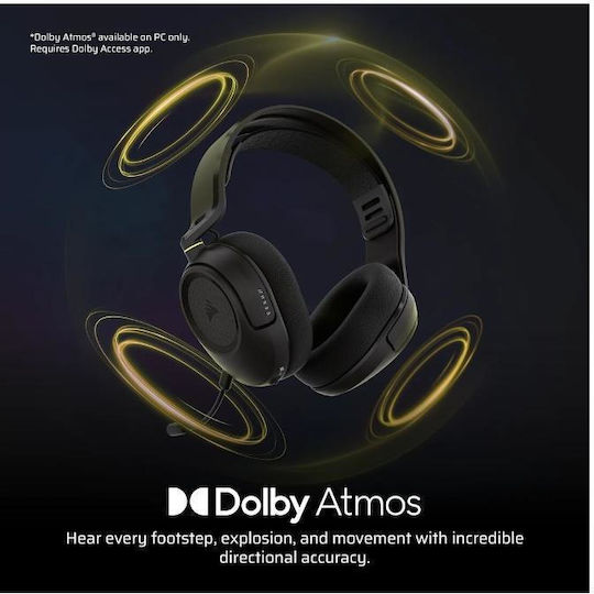 Corsair HS35 V3 Безжични Надушници Гейминг Слушалки с USB Свързаност за PC / PS4 / PS5