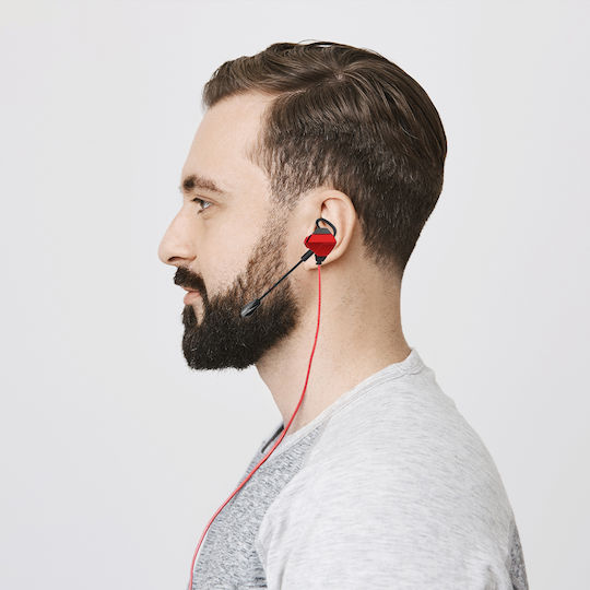 White Shark Eagle In Ear Gaming Headset με σύνδεση 3.5mm Κόκκινο