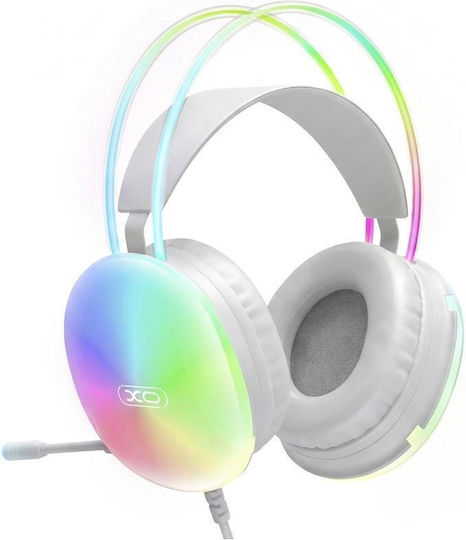 XO GE11 Over Ear Gaming Headset with 3.5mm / USB Connectivity White