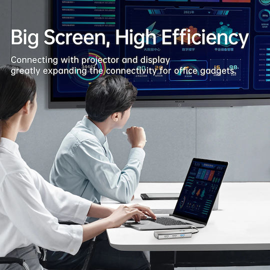 Orico PW11 6in1 USB-C Dockingstation mit HDMI 4K PowerDelivery Grau