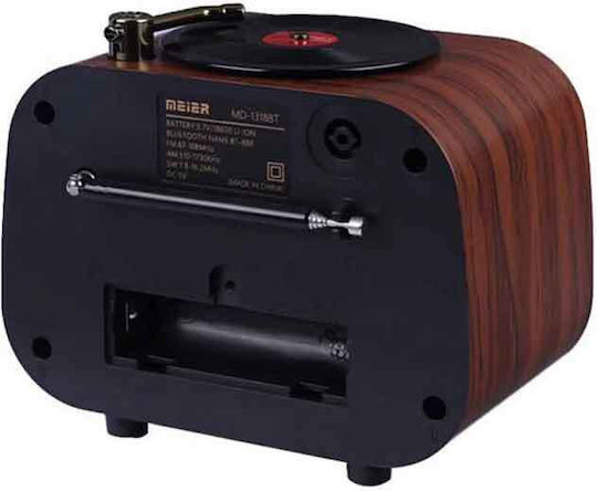 MD-1318BT Retro Επιτραπέζιο Ραδιόφωνο Ρεύματος με Bluetooth και USB Καφέ