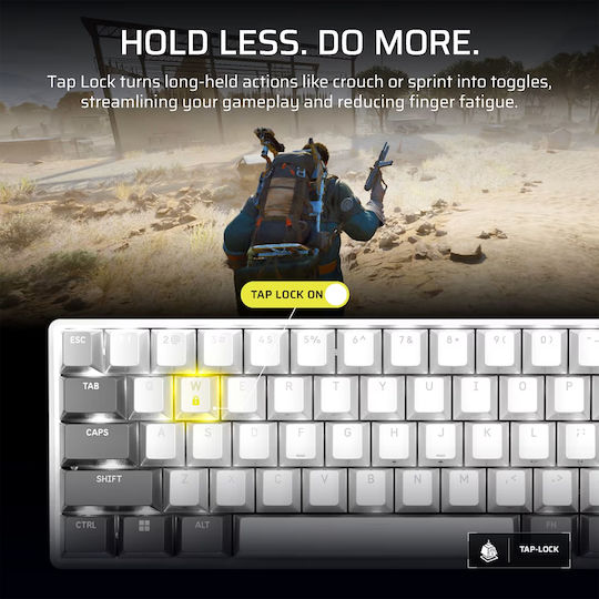 Corsair Clipper Pro Mini 60 Hall-Effekt Gaming-Tastatur 60% mit Corsair MGX Schaltern und RGB-Beleuchtung (Englisch US) Weiß
