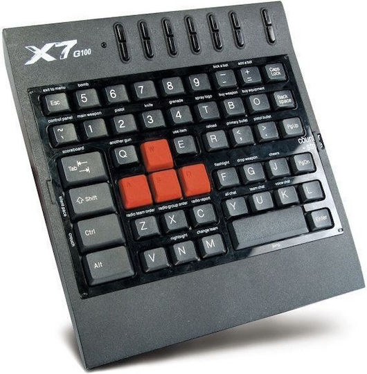 A4Tech X7 G100 Gaming Keyboard with Membrane Switches (English US)