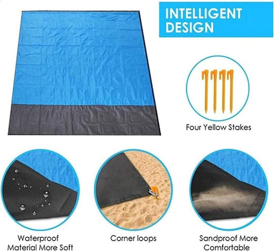 Roza Strandmatte 200x210cm Wasserdicht & Picknick Rosa Transporttasche Sandfest