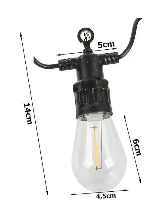 Verk Group Wasserdichte Lichterkette Beleuchtung LED mit 10 Lampen